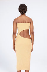 Eclipse Cut - Out Bandeau Midi Dress - ROSA BLVCK